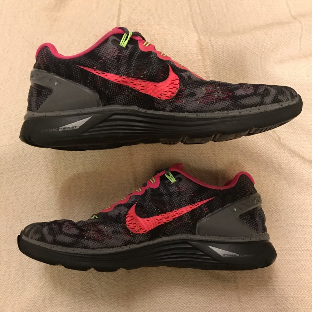 Nike custom Lunarglide grey pink leopard size 9.5